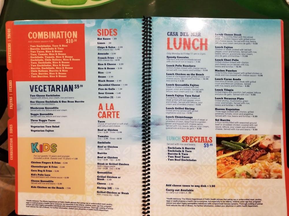 Casa Del Mar Menu image 1