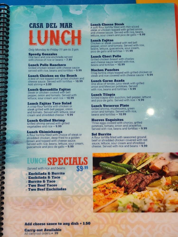 Casa Del Mar Menu image 2